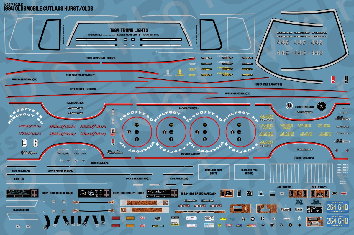Oldsmobile Full Decal Sets – Rays Kits